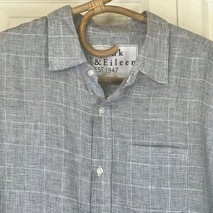 Frank & Eileen Linen Men’s XL Long Sleeve Button Front Shirt Gray